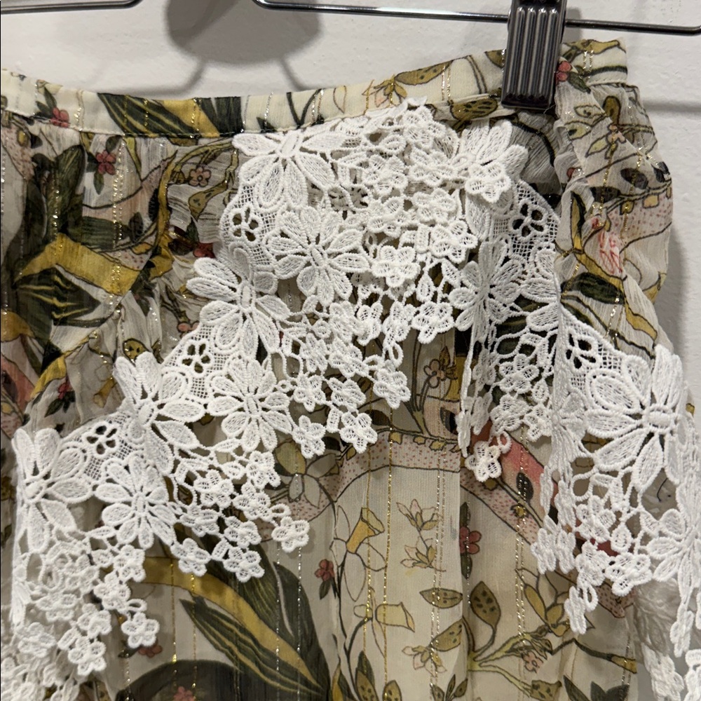 Anthropologie Try B  Floral Mini Skirt - Picture 2 of 4